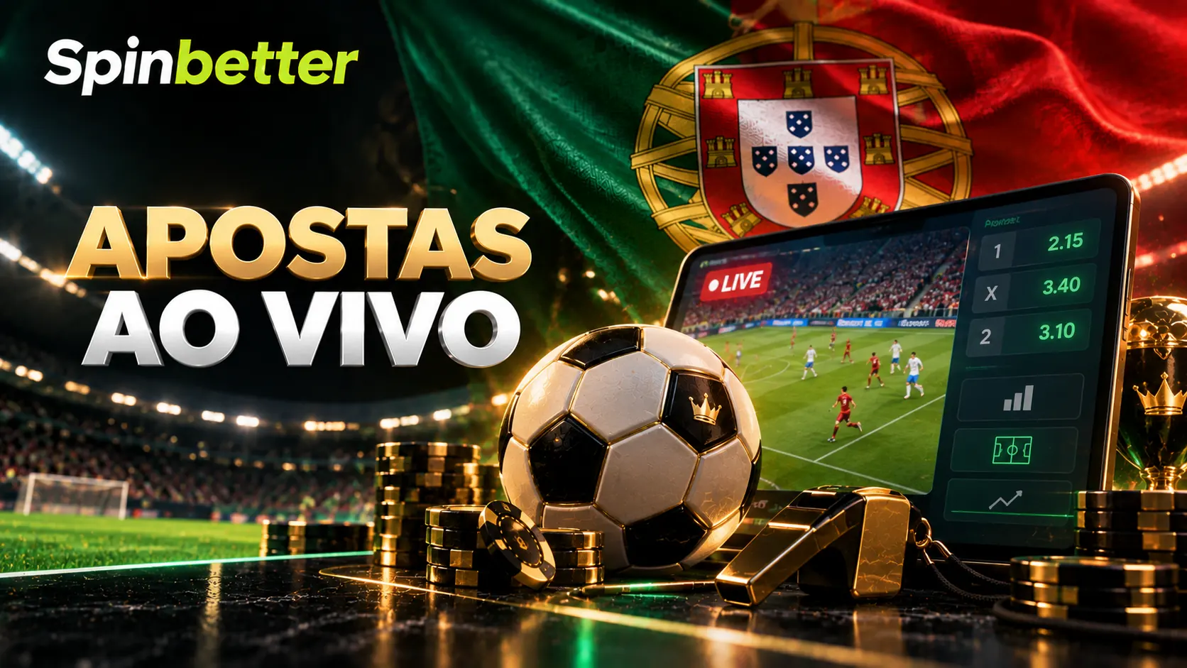 Tablet com um jogo de futebol em direto e as quotas ao lado