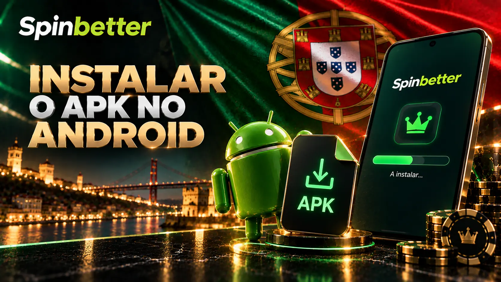Telemóvel Android a instalar o ficheiro APK do operador