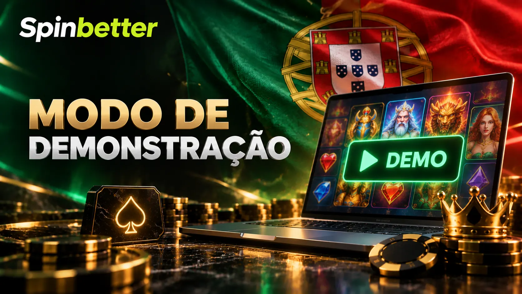 Portátil com uma slot aberta em modo de demonstração
