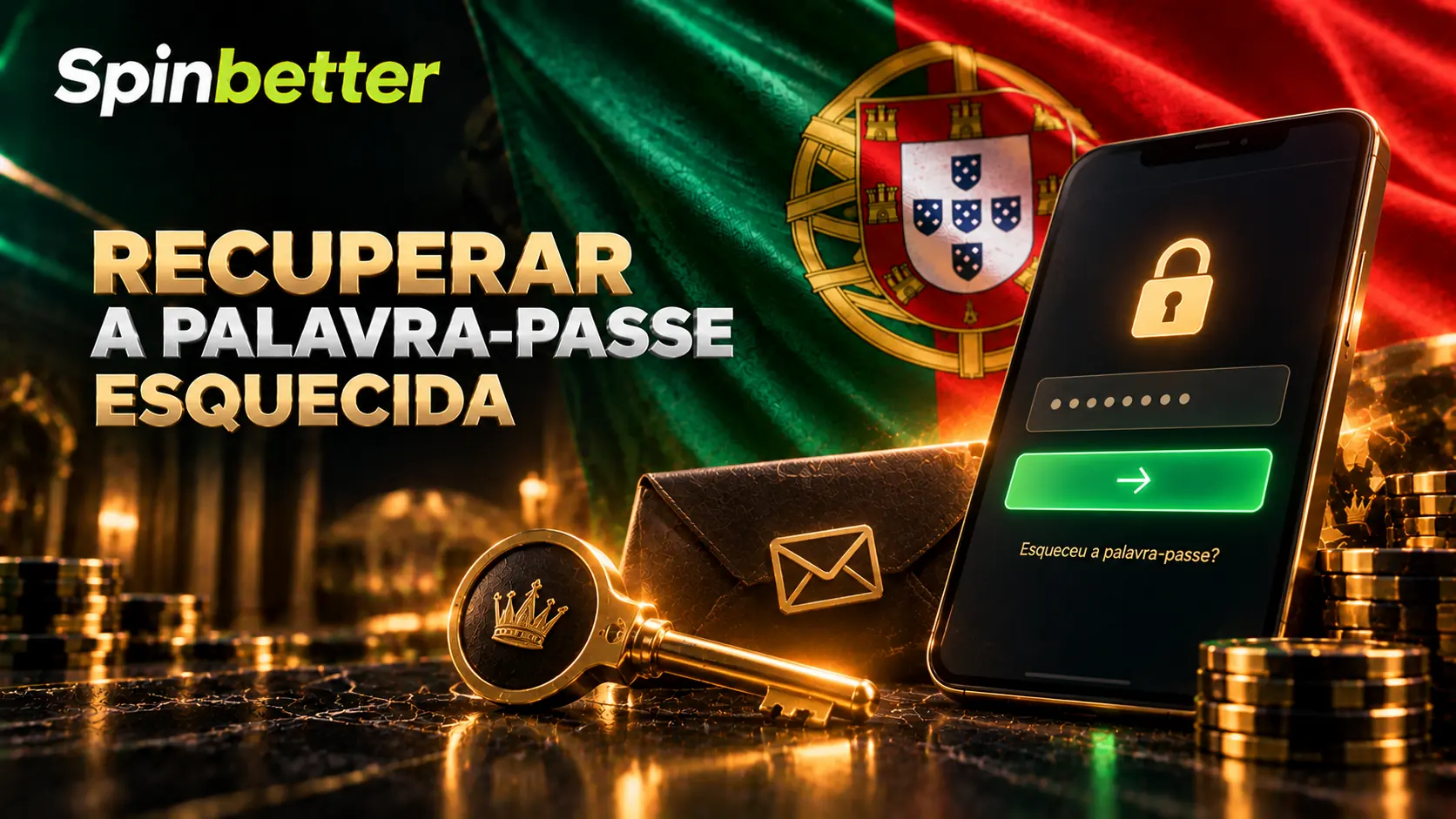 Telemóvel com o ecrã de recuperação de palavra-passe e um cadeado